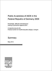 Cover of Public Awareness of AIDS in the Federal Republic of Germany 2009 - Summary