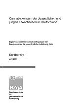 Titelblatt "Cannabiskonsum der Jugendlichen und jungen Erwachsenen in Deutschland"