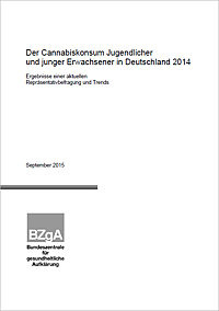 Titelseite der Studie: Der Cannabiskonsum Jugendlicher und junger Erwachsener in Deutschland 2014