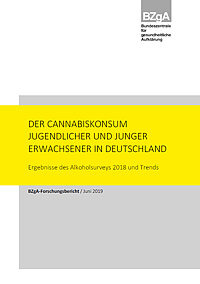 Titelseite der Studie: Der Cannabiskonsum Jugendlicher und junger Erwachsener in Deutschland 2018