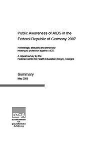 Screenshot of "Public Awareness of AIDS in the Federal republic of Germany 2007