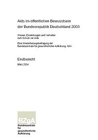 Titelbild "Aids im öffentlichen Bewusstsein der Bundesrepublik Deutschland 2003"