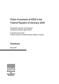 Cover of  "Public Awarenes of AIDS in the Federal Republic of Germany 2008"