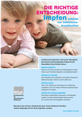 Plakate zu Impfungen im Kindesalter