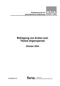 Titelbild "Befragung von Ärzten zum Thema Organspende"