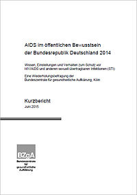Titelseite der Studie: AIDS im öffentlichen Bewusstsein der Bundesrepublik Deutschland 2014